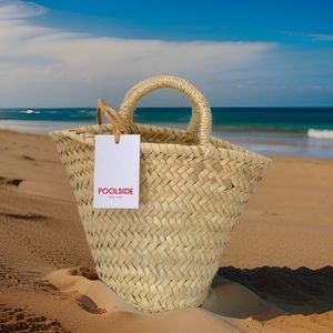 NWT Poolside New York small straw basket bag.